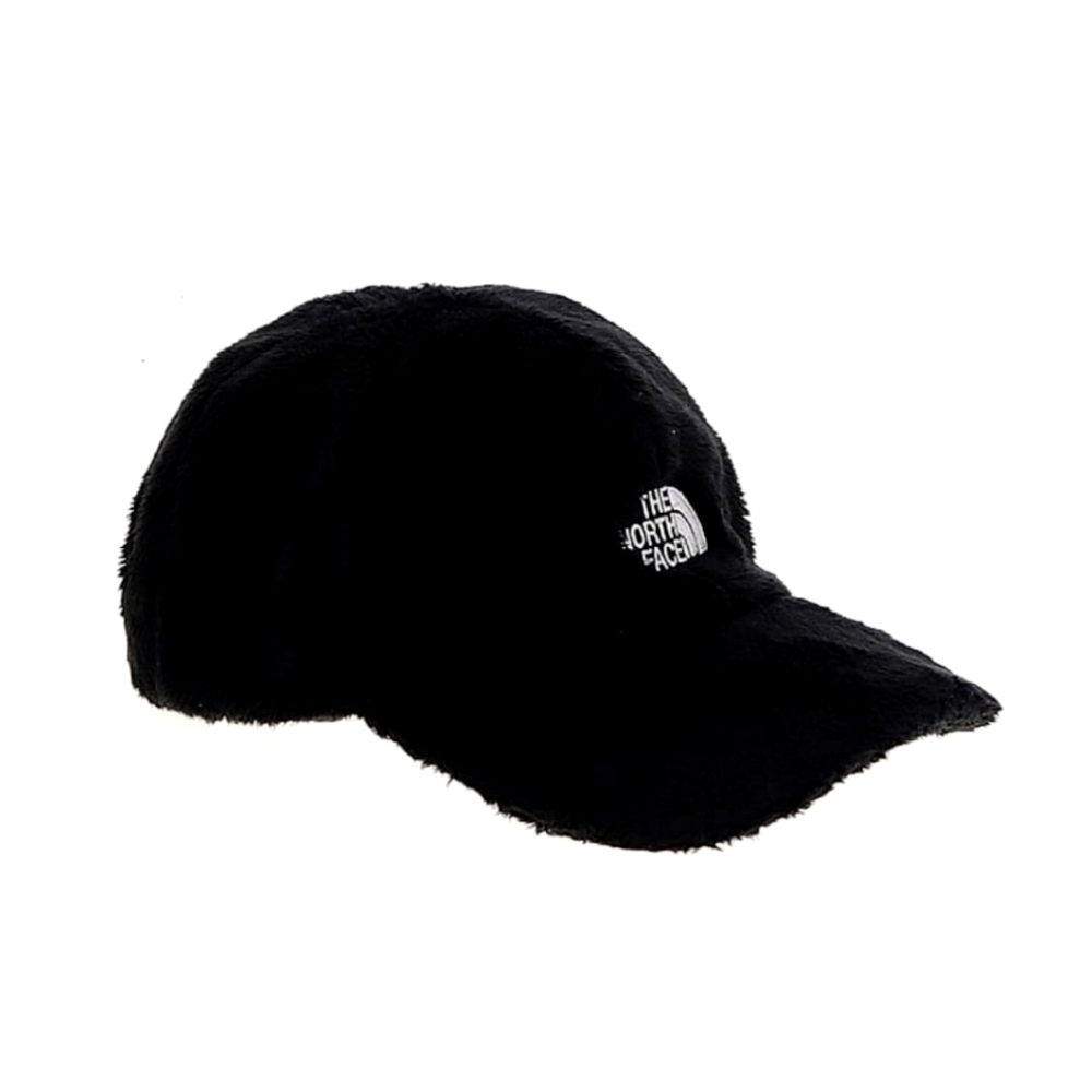 The North Face black fleece white embroidered logo baseball cap hat adjustable